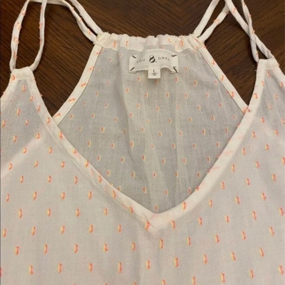 Lou & Grey White Neon Print Halter Top Large - Picture 9 of 10